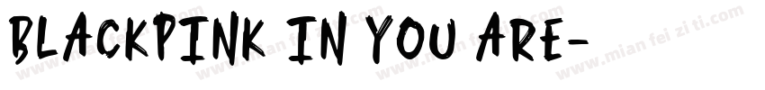 BLACKPINK IN YOU ARE字体转换